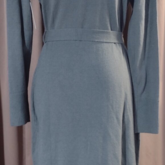 NEW with tag Women’s Nine West Sage Green Sweater Duster with Belt – Size Small - Picture 5 of 13